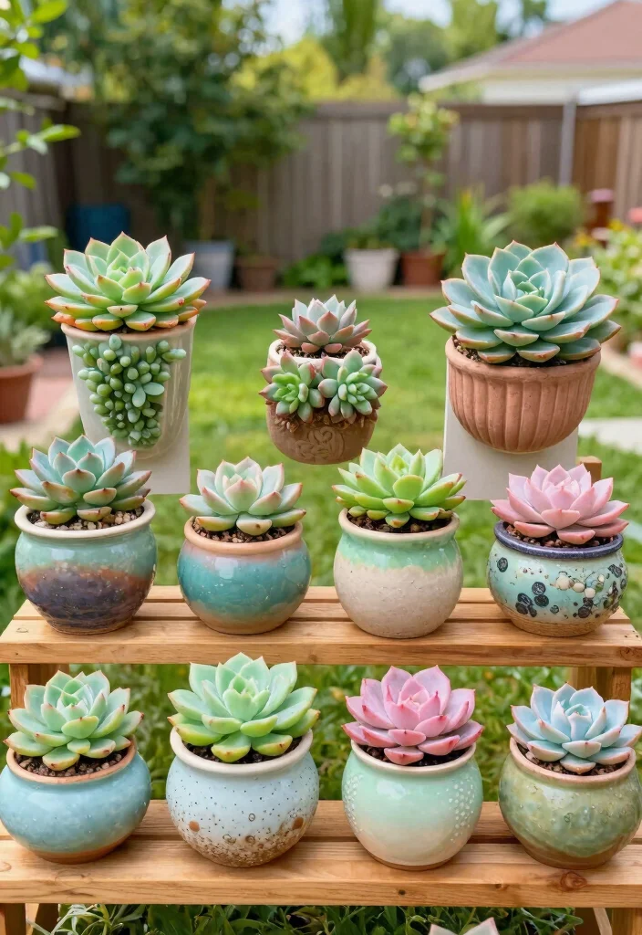 16 Colorful Backyard Ideas That Make Your Outdoor Space Pop 42 16 Colorful Backyard Ideas That Make Your Outdoor Space Pop - 12. Colorful Succulent Displays 1