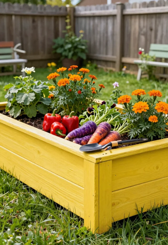 16 Colorful Backyard Ideas That Make Your Outdoor Space Pop 2 16 Colorful Backyard Ideas That Make Your Outdoor Space Pop - 2. Colorful Raised Garden Beds 1