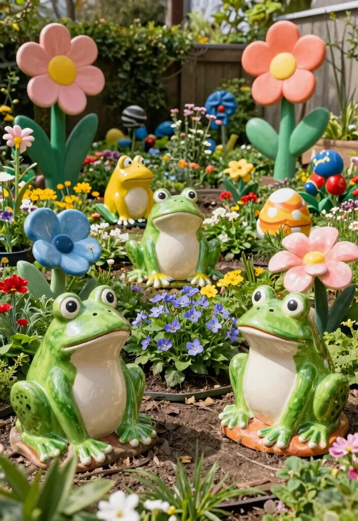 16 Colorful Backyard Ideas That Make Your Outdoor Space Pop 37 16 Colorful Backyard Ideas That Make Your Outdoor Space Pop - 7. Colorful Garden Statues 1