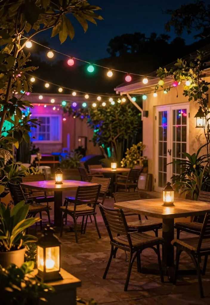 16 Colorful Backyard Ideas That Make Your Outdoor Space Pop 39 16 Colorful Backyard Ideas That Make Your Outdoor Space Pop - 9. Brightly Colored Outdoor Lighting 1