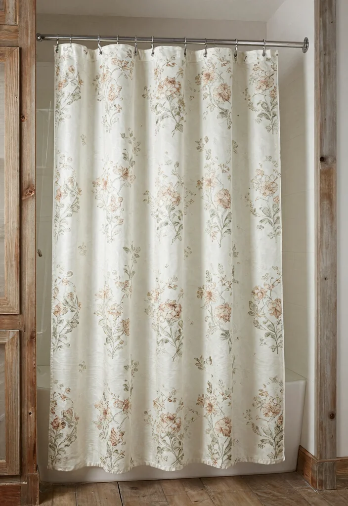 16 Farmhouse Shower Ideas That Blend Rustic & Modern 53 16 Farmhouse Shower Ideas That Blend Rustic & Modern - 13. Unique Shower Curtain Designs 1