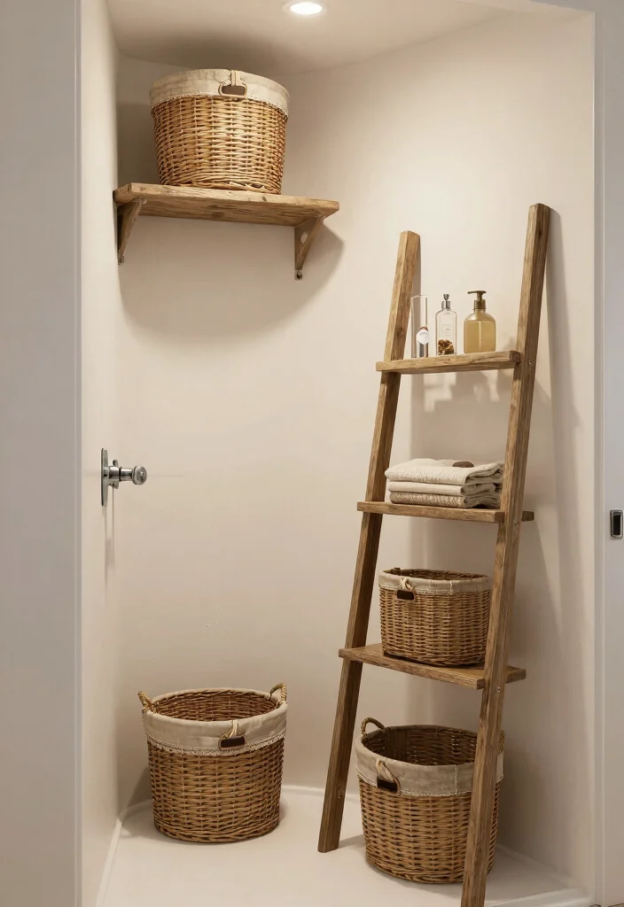 16 Farmhouse Shower Ideas That Blend Rustic & Modern 54 16 Farmhouse Shower Ideas That Blend Rustic & Modern - 14. Smart Storage Solutions 1