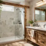 16 Farmhouse Shower Ideas That Blend Rustic & Modern