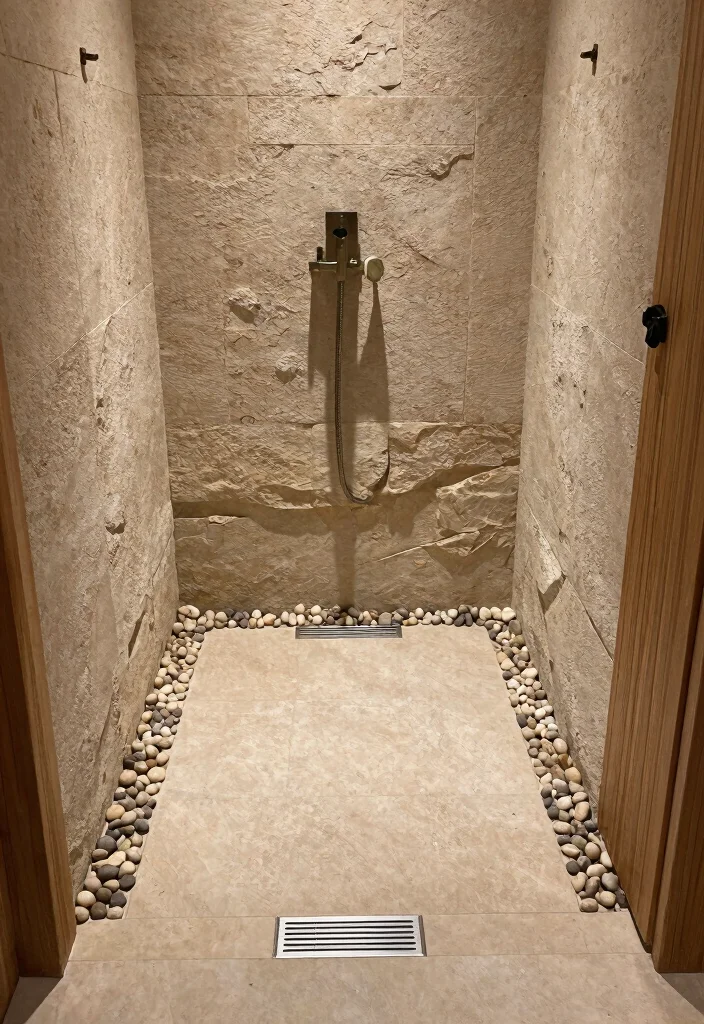 16 Farmhouse Shower Ideas That Blend Rustic & Modern 27 16 Farmhouse Shower Ideas That Blend Rustic & Modern - 7. Natural Stone Accents 1