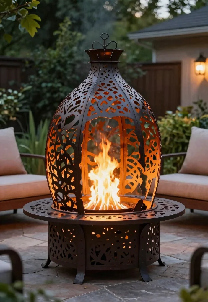 16 Fire Pit 2026 Trending Ideas for Cozy Backyard Nights 53 16 Fire Pit 2026 Trending Ideas for Cozy Backyard Nights - 13. Fire Pit with Custom Metal Art 1