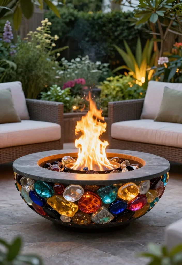 16 Fire Pit 2026 Trending Ideas for Cozy Backyard Nights 23 16 Fire Pit 2026 Trending Ideas for Cozy Backyard Nights - 3. Fire Bowl with Recycled Glass 1