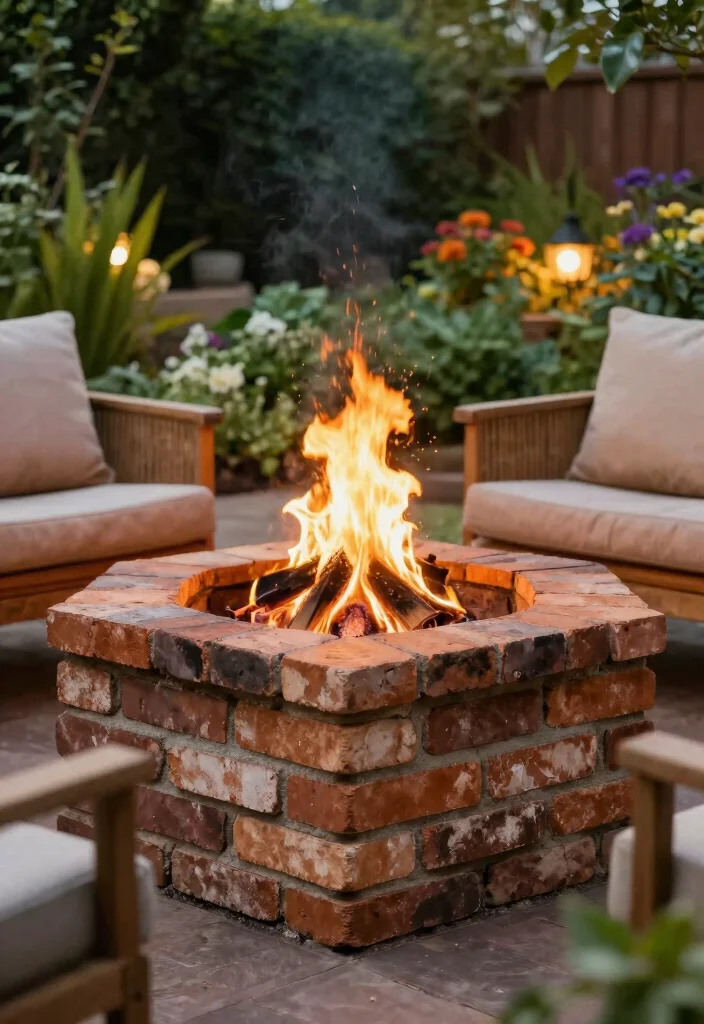 16 Fire Pit 2026 Trending Ideas for Cozy Backyard Nights 36 16 Fire Pit 2026 Trending Ideas for Cozy Backyard Nights - 6. Fire Pit with Reclaimed Brick 1