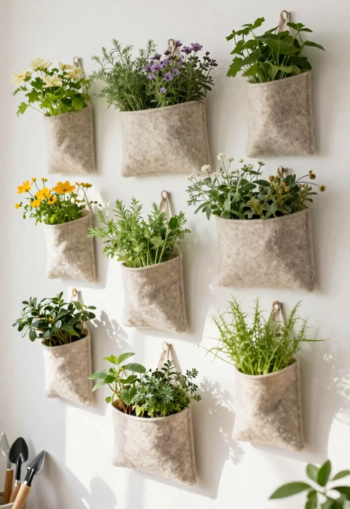 16 Indoor Plant Trellis Ideas for a Stylish Green Wall 31 16 Indoor Plant Trellis Ideas for a Stylish Green Wall - 11. Felt Wall Pockets 1