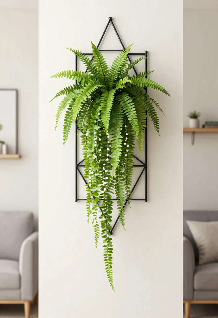 16 Indoor Plant Trellis Ideas for a Stylish Green Wall 2 16 Indoor Plant Trellis Ideas for a Stylish Green Wall - 2. Geometric Metal Trellis 1