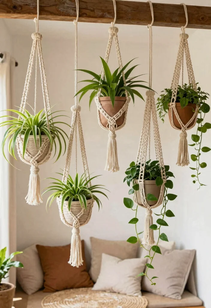 16 Indoor Plant Trellis Ideas for a Stylish Green Wall 3 16 Indoor Plant Trellis Ideas for a Stylish Green Wall - 3. Macramé Plant Hangers 1