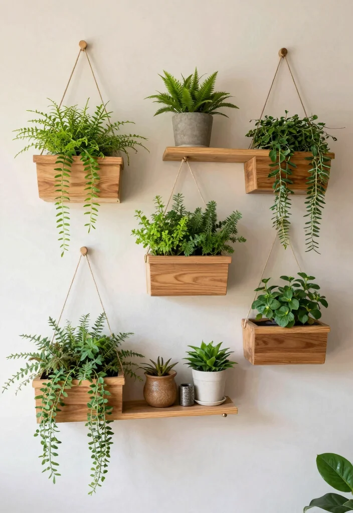16 Indoor Plant Trellis Ideas for a Stylish Green Wall 26 16 Indoor Plant Trellis Ideas for a Stylish Green Wall - 6. Hanging Wall Planter Shelves 1