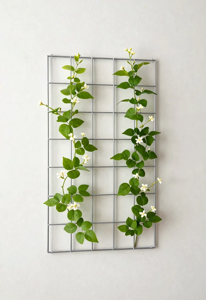 16 Indoor Plant Trellis Ideas for a Stylish Green Wall 28 16 Indoor Plant Trellis Ideas for a Stylish Green Wall - 8. Wire Frame Trellis 1