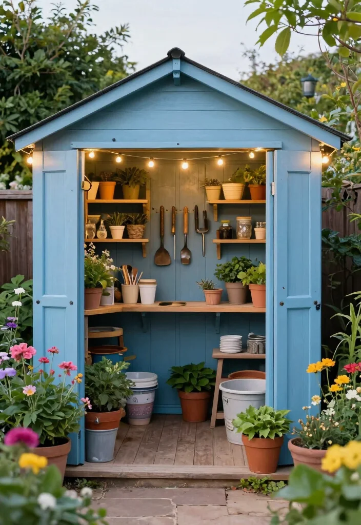 16 Outdoor Storage Ideas That Hide Clutter Beautifully 4 16 Outdoor Storage Ideas That Hide Clutter Beautifully - 4. Garden Shed Makeover 1