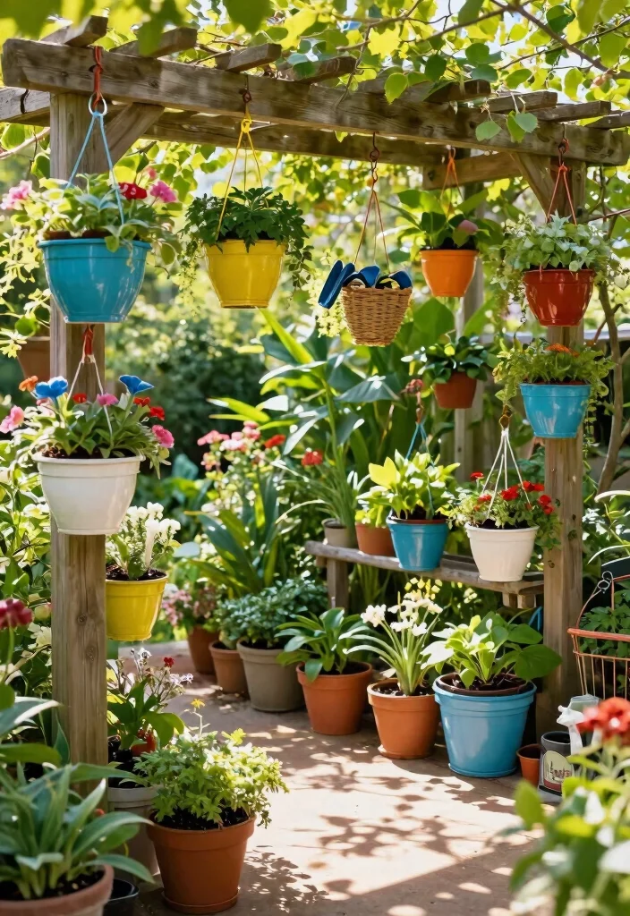 16 Outdoor Storage Ideas That Hide Clutter Beautifully 15 16 Outdoor Storage Ideas That Hide Clutter Beautifully - 5. Hanging Basket Storage 1