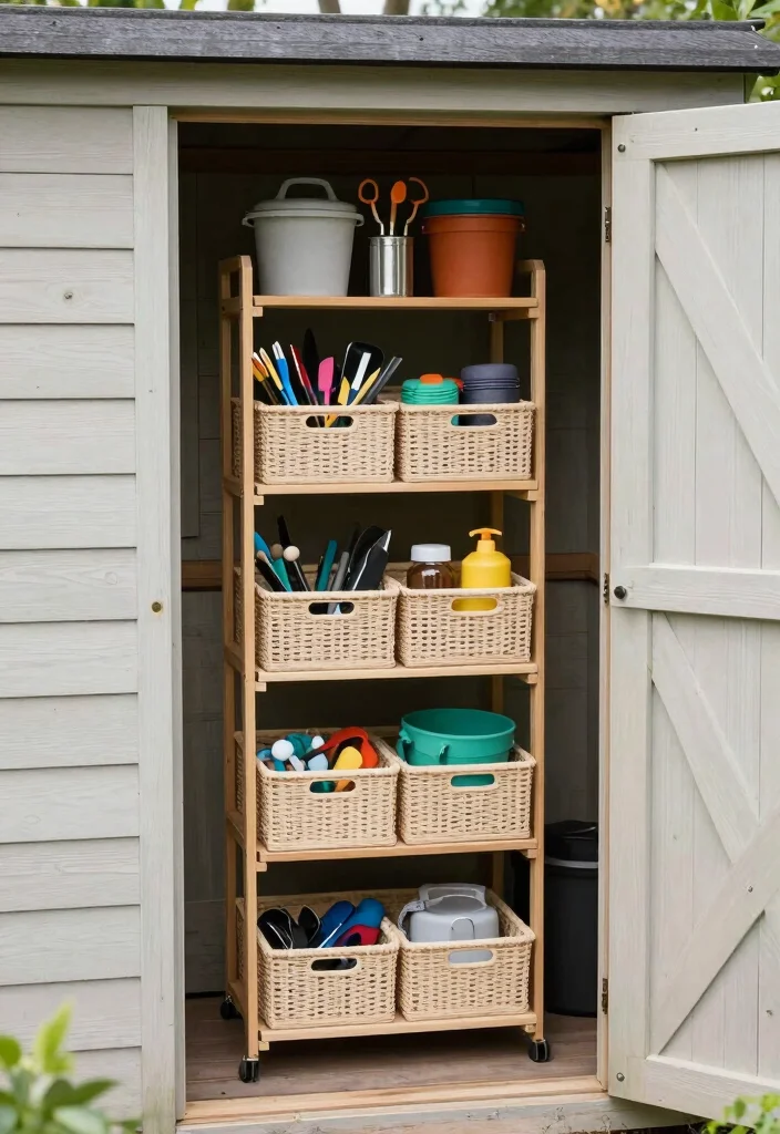 16 Outdoor Storage Ideas That Hide Clutter Beautifully 17 16 Outdoor Storage Ideas That Hide Clutter Beautifully - 7. Shed Door Storage Rack 1