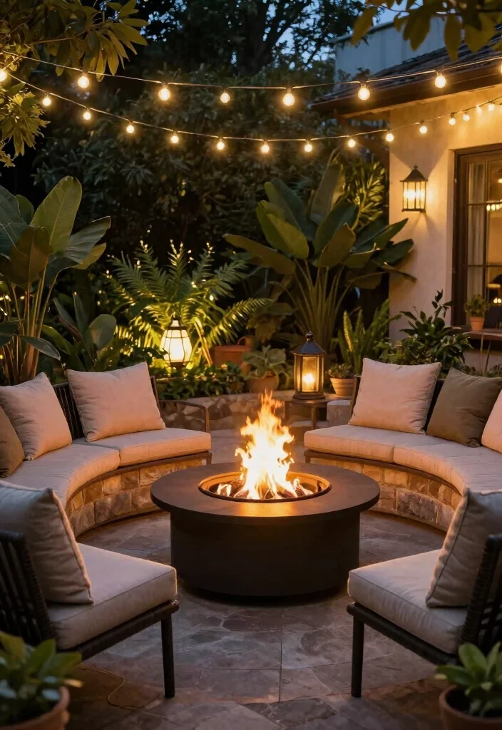 16 Patio Layout Ideas That Make Entertaining Easy - 5. Fire Pit Focal Point 1