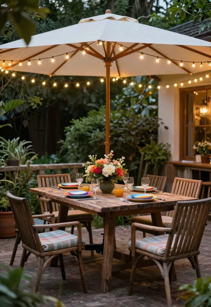 16 Patio Layout Ideas That Make Entertaining Easy - 7. Outdoor Dining Delight 1