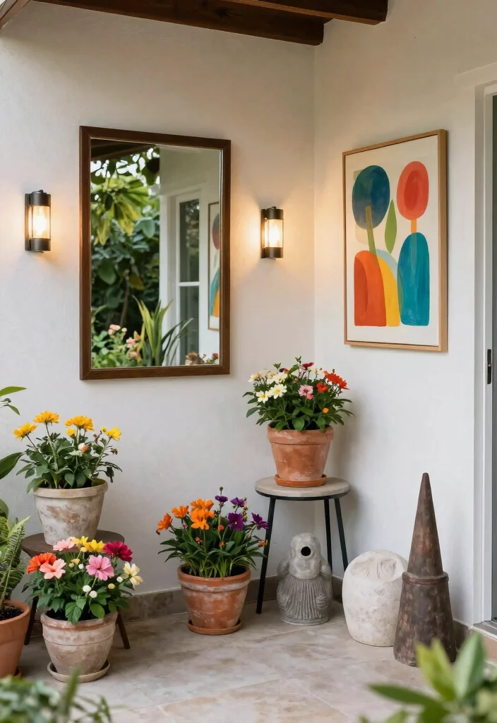 16 Patio Layout Ideas That Make Entertaining Easy - 9. Artistic Touches 1