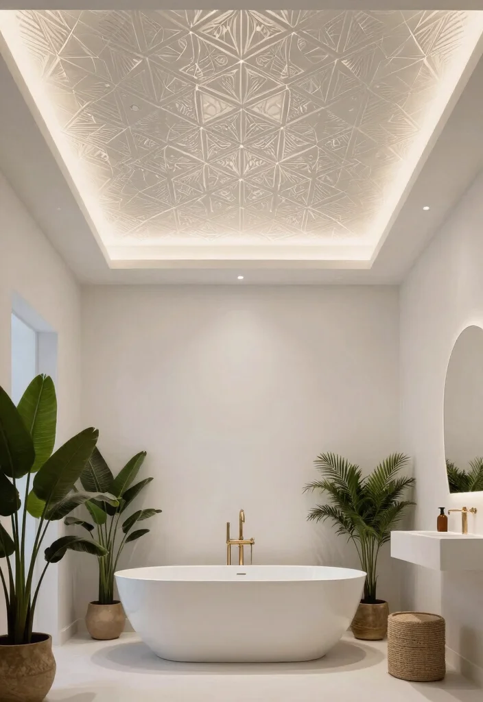 17 Bathroom Ceiling Ideas Modern Homes Are Loving 44 17 Bathroom Ceiling Ideas Modern Homes Are Loving - 14. Laser-Cut Ceilings 1