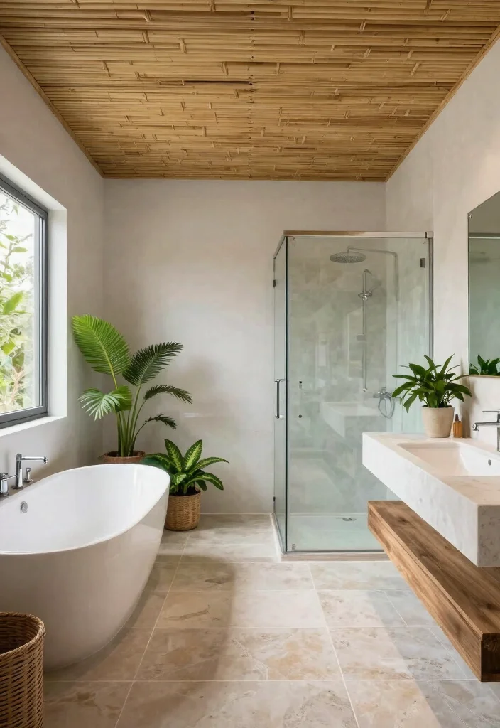 17 Bathroom Ceiling Ideas Modern Homes Are Loving 28 17 Bathroom Ceiling Ideas Modern Homes Are Loving - 8. Eco-Friendly Bamboo Ceilings 1