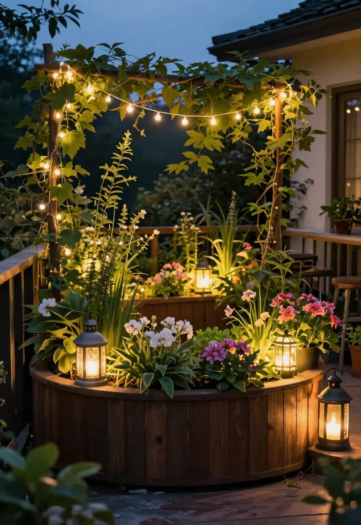 17 Container Gardening Ideas Perfect for Small Spaces 65 17 Container Gardening Ideas Perfect for Small Spaces - 15. Lighting Effects on Container Gardens 1