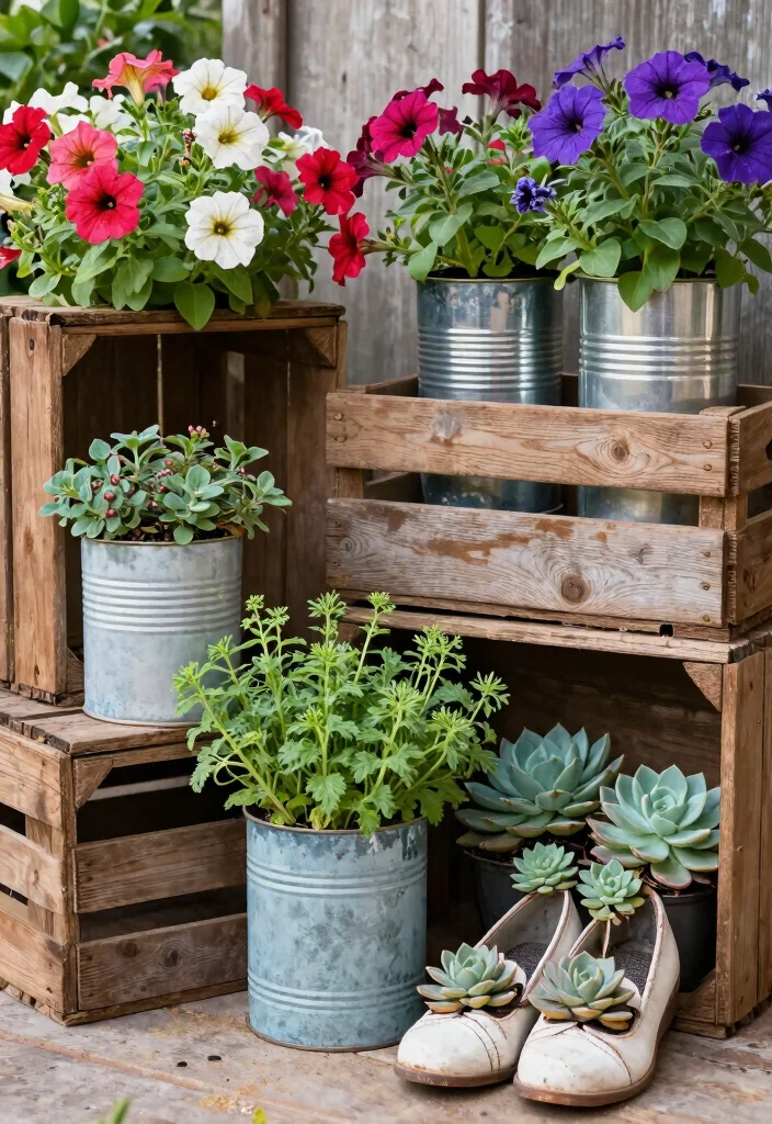 17 Container Gardening Ideas Perfect for Small Spaces 2 17 Container Gardening Ideas Perfect for Small Spaces - 2. Recycled Container Garden 1