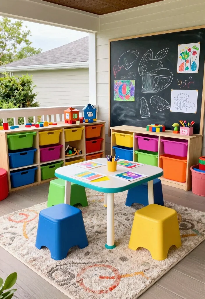 17 Enclosed Front Porch Ideas That Feel Cozy Year Round 67 17 Enclosed Front Porch Ideas That Feel Cozy Year Round - 17. Family-Friendly Play Area 1