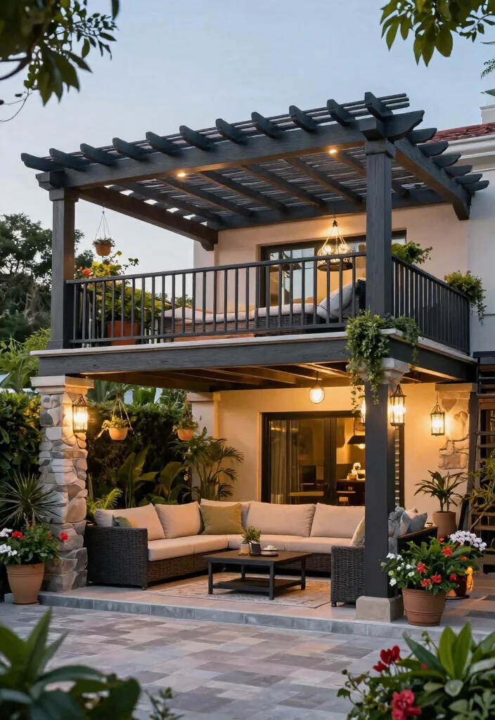 17 Outside Pergola Ideas Patio Spaces Will Love 41 17 Outside Pergola Ideas Patio Spaces Will Love - 11. Dual-Level Pergola 1