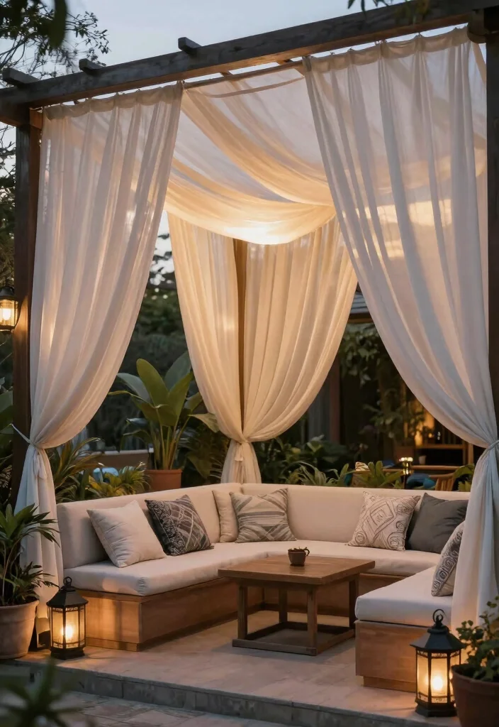 17 Outside Pergola Ideas Patio Spaces Will Love 38 17 Outside Pergola Ideas Patio Spaces Will Love - 8. Pergola with Drapes 1