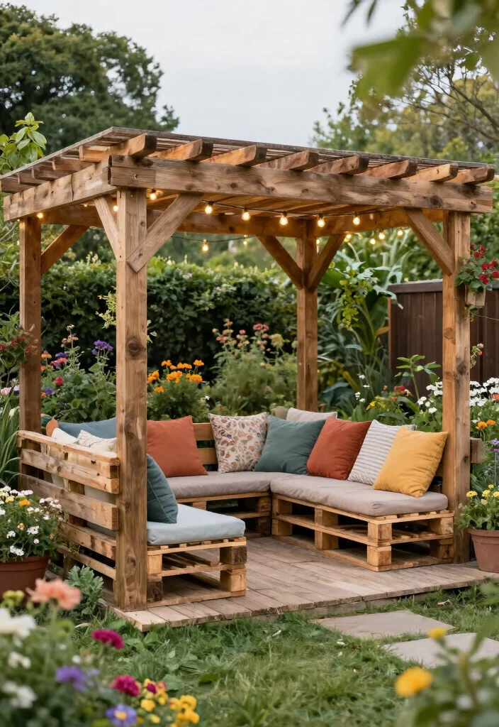 17 Outside Pergola Ideas Patio Spaces Will Love 39 17 Outside Pergola Ideas Patio Spaces Will Love - 9. DIY Pallet Pergola 1