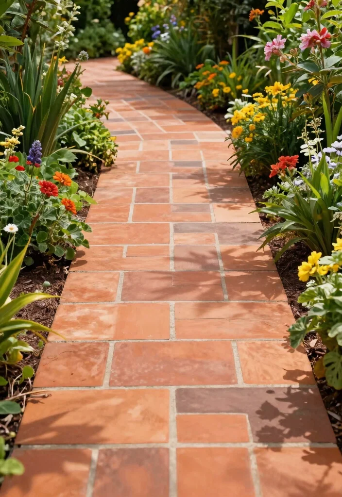 17 Outside Walkway Ideas That Elevate Your Landscape Design 40 17 Outside Walkway Ideas That Elevate Your Landscape Design - 10. Terracotta Tile Paths 1