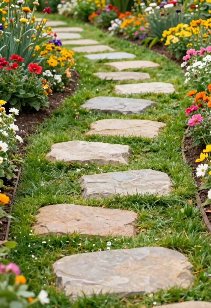 17 Outside Walkway Ideas That Elevate Your Landscape Design 42 17 Outside Walkway Ideas That Elevate Your Landscape Design - 12. Stepping Stone Paths 1