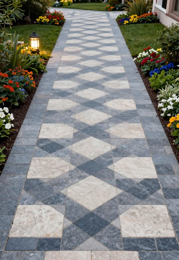 17 Outside Walkway Ideas That Elevate Your Landscape Design 13 17 Outside Walkway Ideas That Elevate Your Landscape Design - 3. Paver Stone Designs 1
