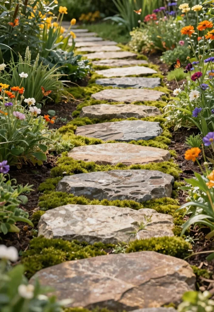 17 Outside Walkway Ideas That Elevate Your Landscape Design 14 17 Outside Walkway Ideas That Elevate Your Landscape Design - 4. Natural Stone Paths 1