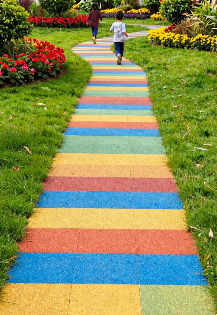 17 Outside Walkway Ideas That Elevate Your Landscape Design 27 17 Outside Walkway Ideas That Elevate Your Landscape Design - 7. Eco-Friendly Rubber Tiles 1