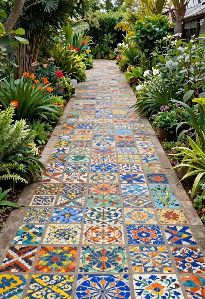 17 Outside Walkway Ideas That Elevate Your Landscape Design 29 17 Outside Walkway Ideas That Elevate Your Landscape Design - 9. Mosaic Walkways 1
