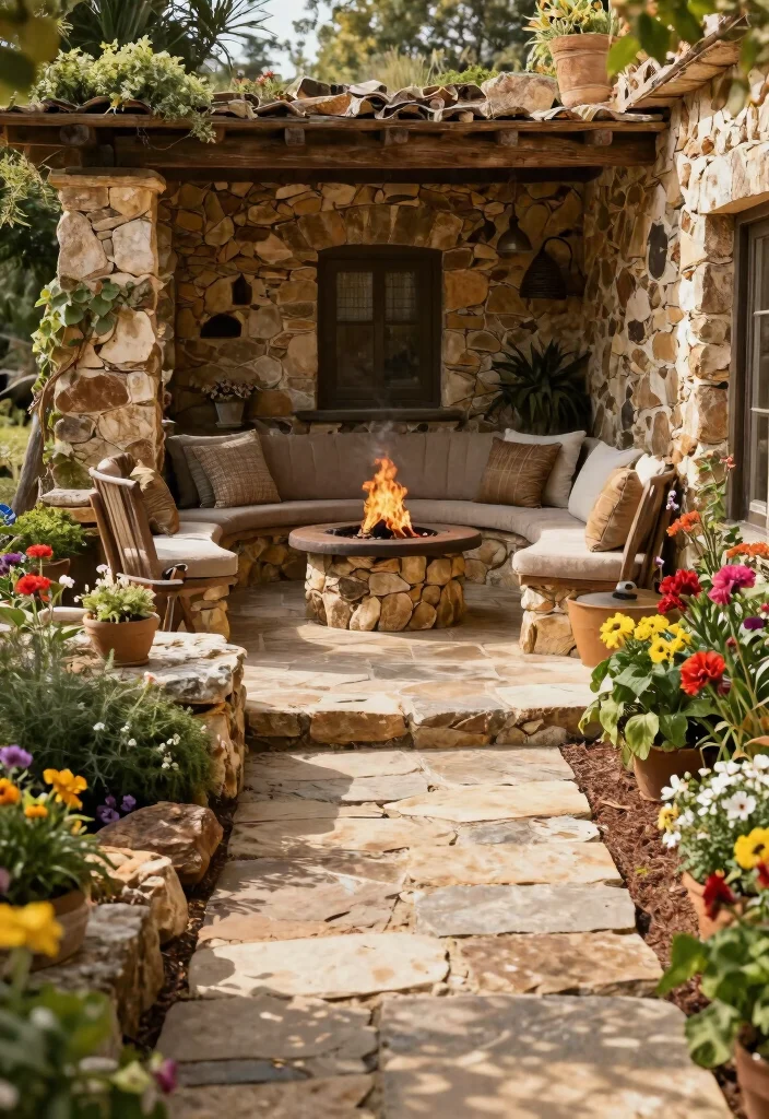 17 Patio Decorating 2026 Trending Ideas That Feel Fresh & Inviting 28 17 Patio Decorating 2026 Trending Ideas That Feel Fresh & Inviting - 8. Natural Stone Features for Earthy Appeal 1