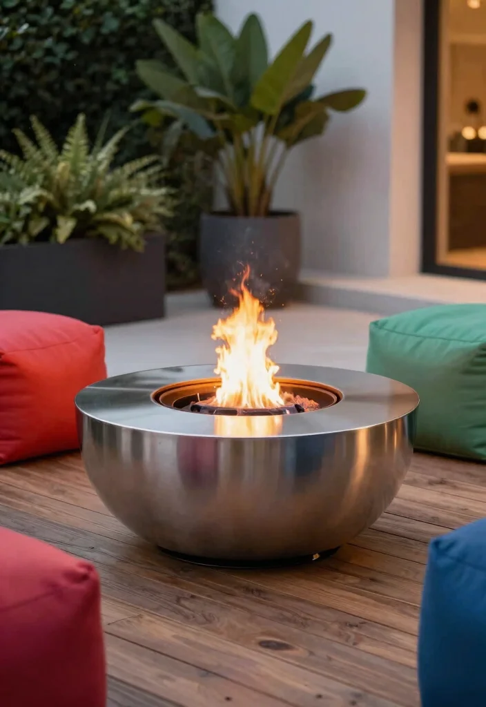 18 Fire Pit Backyard Ideas That Feel Warm & Inviting - 4. Eco-friendly Firebowl 1