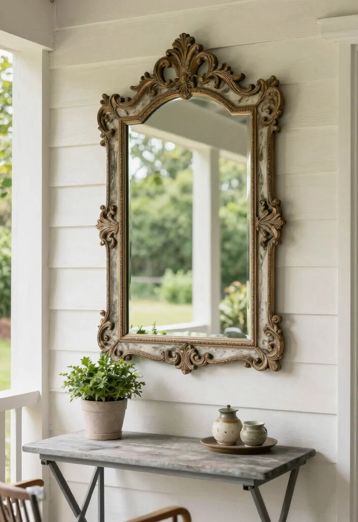 18 Front Porch Decorating Ideas That Boost Curb Appeal 53 18 Front Porch Decorating Ideas That Boost Curb Appeal - 13. Use Mirrors to Create Depth 1