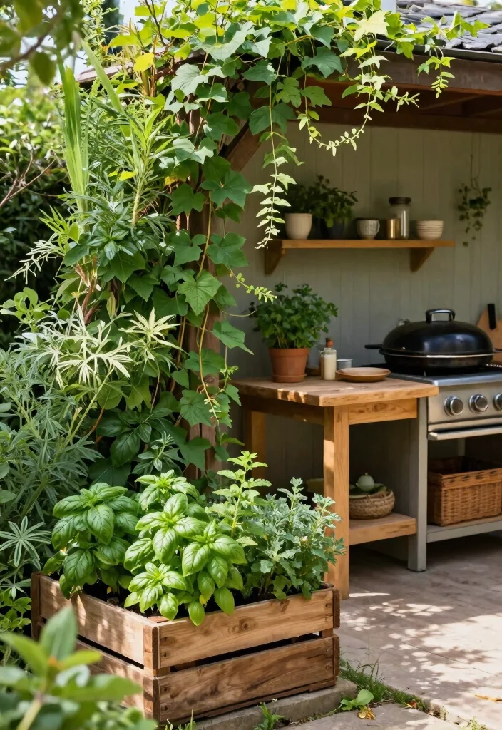 18 Outdoor Kitchen Design Ideas for the Ultimate Backyard Setup 1 18 Outdoor Kitchen Design Ideas for the Ultimate Backyard Setup - 1. Vertical Gardens and Cooking Stations 1