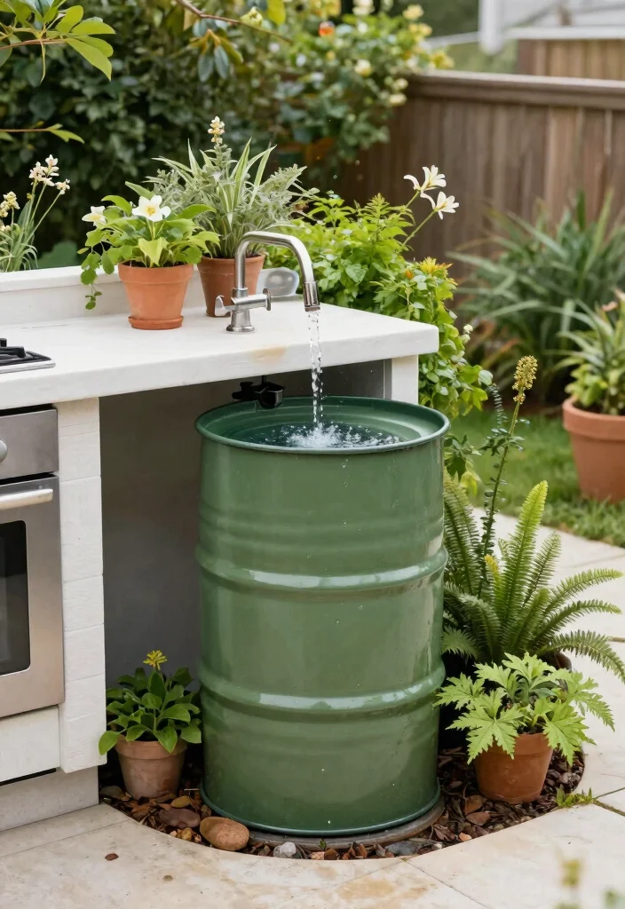 18 Outdoor Kitchen Design Ideas for the Ultimate Backyard Setup 31 18 Outdoor Kitchen Design Ideas for the Ultimate Backyard Setup - 11. Rainwater Harvesting Systems 1