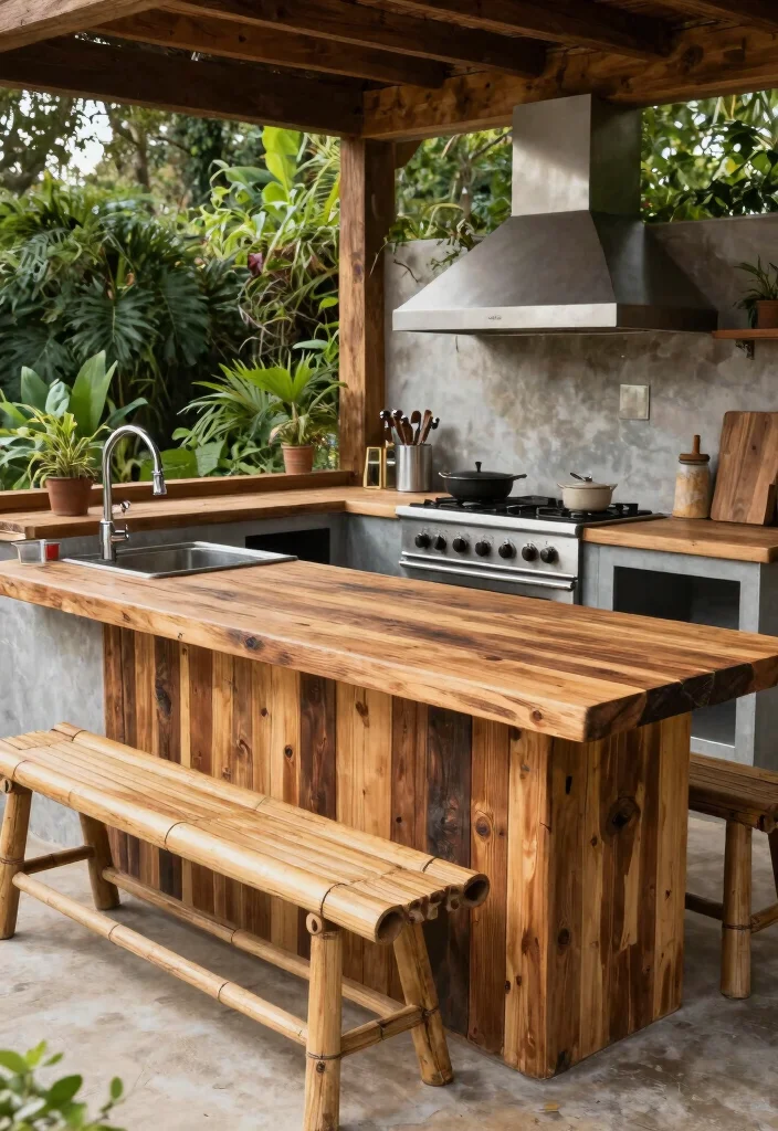 18 Outdoor Kitchen Design Ideas for the Ultimate Backyard Setup 4 18 Outdoor Kitchen Design Ideas for the Ultimate Backyard Setup - 4. Sustainable Material Choices 1
