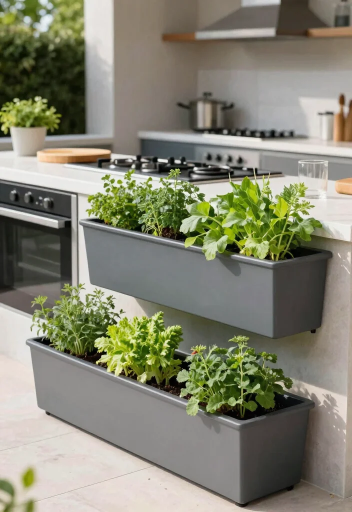 18 Outdoor Kitchen Design Ideas for the Ultimate Backyard Setup 15 18 Outdoor Kitchen Design Ideas for the Ultimate Backyard Setup - 5. Integrated Planters 1