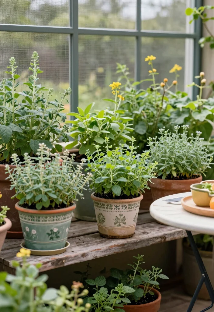 18 Outdoor Screened In Patio Ideas for Bug-Free Comfort - 14. Aromatic Herb Garden for Cooking 1