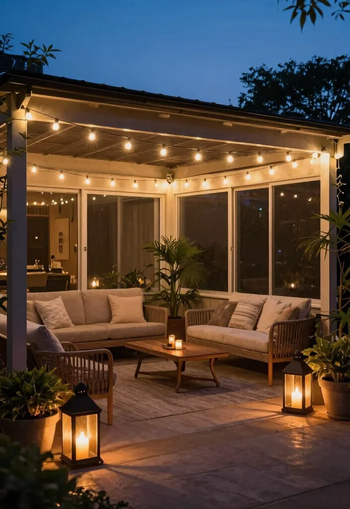 18 Outdoor Screened In Patio Ideas for Bug-Free Comfort - 7. Lighting Solutions for Ambiance 1