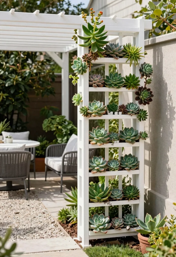 18 Privacy Fence 2026 Trending Ideas That Look Chic & Secure 2 18 Privacy Fence 2026 Trending Ideas That Look Chic & Secure - 2. Modern Trellis with Succulents 1