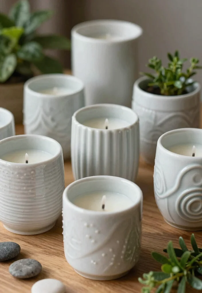 10 Porcelain Candle Holder Ideas That Won't Crack or Discolor 1 10 Porcelain Candle Holder Ideas That Won't Crack or Discolor - 1. Textured Elegance 1