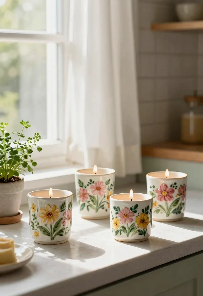 10 Porcelain Candle Holder Ideas That Won't Crack or Discolor 5 10 Porcelain Candle Holder Ideas That Won't Crack or Discolor - 5. Floral Patterns 1