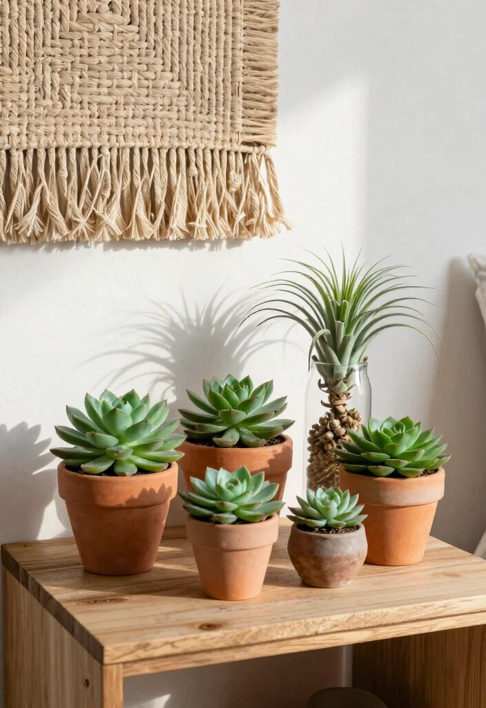 12 Boho Nightstand Decor Ideas That Don't Tip Over or Collect Dust - 2. Sustainable Plant Arrangements 1
