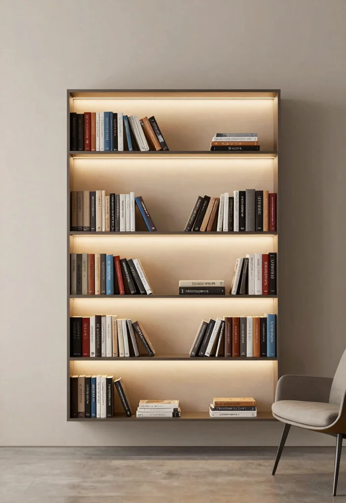12 Bookshelf With Lights Ideas That Highlight Your Best Books - 5. Integrated Shelf Lighting for Seamless Elegance 1